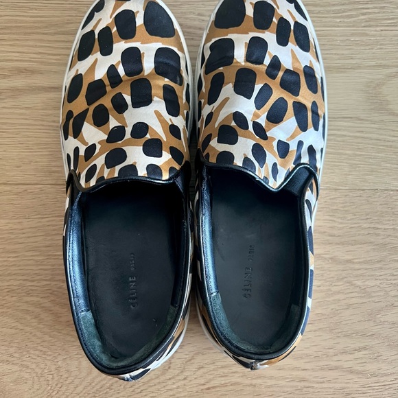 Celine Leopard Satin Sneakers - Picture 3 of 8